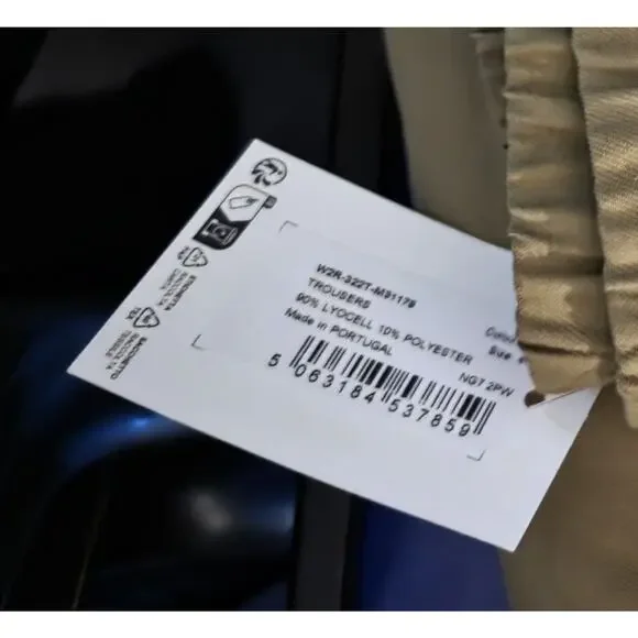 NWT PS Paul Smith Olive Green Lyocell Cropped Pull On Cargo Pants MSRP $295 - Picture 7 of 7